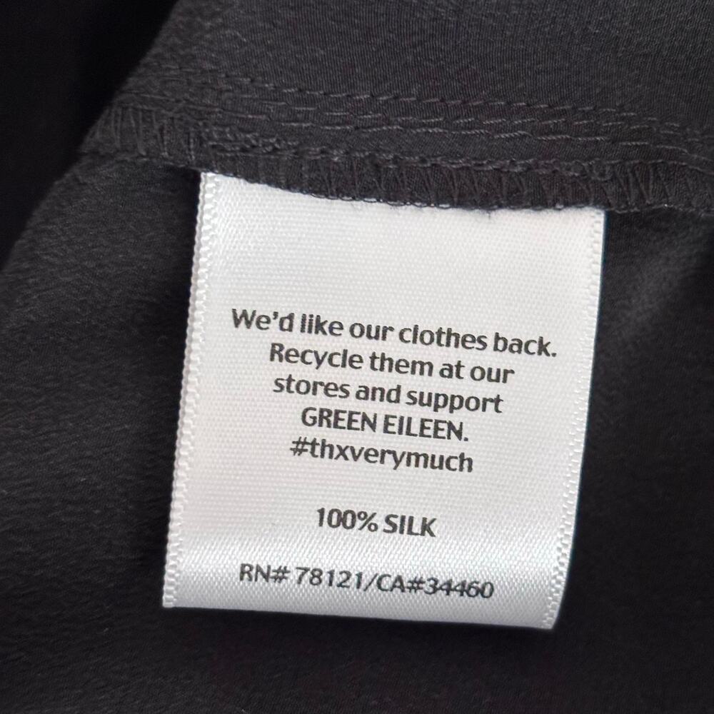 NWT Eileen Fisher Stand Collar 100% Silk Black Jacket Quiet Luxury Refined SZ L - Picture 9 of 11